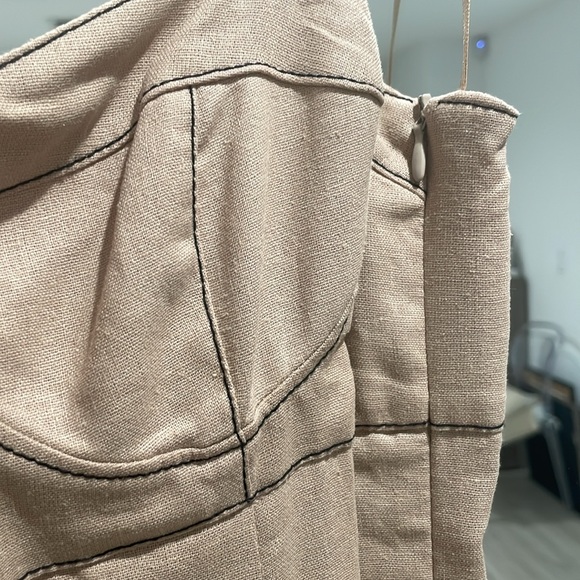 Zara Contrasting Top Stitch Corset Jumpsuit size medium - Picture 4 of 4